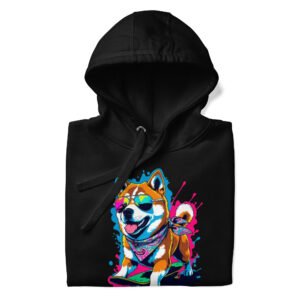Sudadera con capucha Shiba Skater: Neon Edition