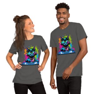 Camiseta Cat DJ: Neon Edition